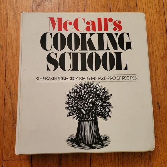McCalls Cooking School Binder Step By Step Directions Recipes Vintage 1986 Kitch - Picture 1 of 9